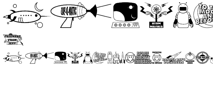 Ranger Ray_s Rocketeers JL font